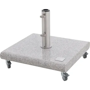 Stojan na slunečník Pojízdný žulový stojan KNIRPS 50 kg světlý
