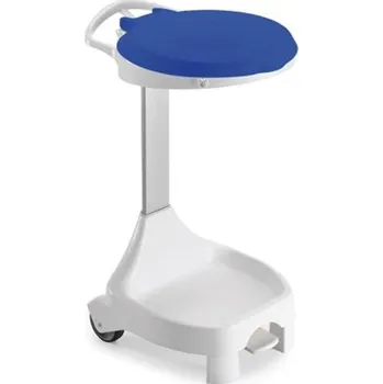 Venkovní odpadkový koš HTI Držák pytle plastový stabil modré víko