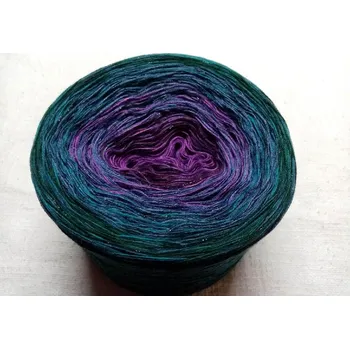 Příze Zázrak 3-nitka 1000m s lurexem (Duhové klubko s lurexem Zázrak)