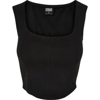 Ladies Short Corsage Top - black 5XL