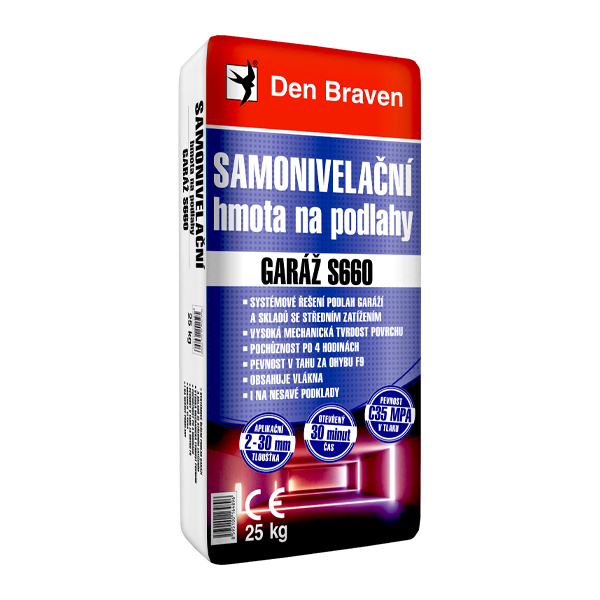 DEN BRAVEN Hmota samonivelační na podlahy GARÁŽ S660 25kg /571092Q/