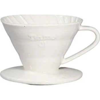 Kávovar Tiamo keramický dripper na kávu V02 bílý 4715660755387