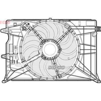 Chladič motoru Větrák, chlazení motoru DENSO DER09074