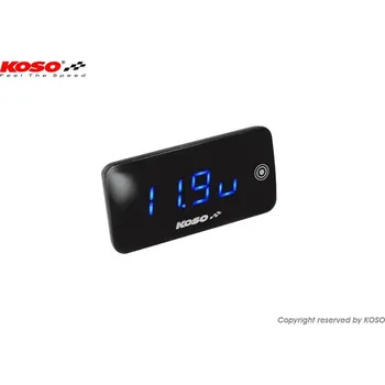 Domácí teploměr Teploměr a voltmetr KOSO Super Slim modrý
