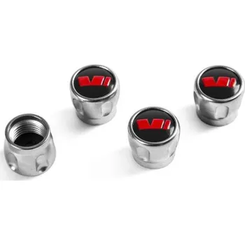 Autodoplněk Škoda Dekorativní kryty ventilků - červený emblém RS