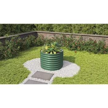 Vyvýšený záhon Vyvýšený záhon Vitavia Vita 630 Rund Ø 82,1 x 63 cm plechový zelený