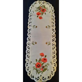 ubrus UBRUS vyšívaný 109 x 42 VLČÍ MÁKY