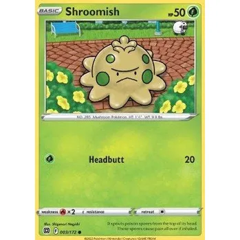 Karetní hra Pokémon BRS 003/172 Shroomish - Brilliant Stars Stav: Near Mint, Verze: REVERSE HOLO