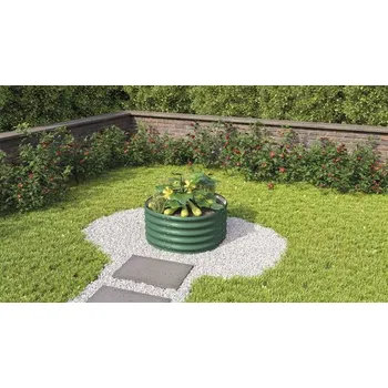 Zahrada Vyvýšený záhon Vitavia Vita 401 Rund Ø 82,1 x 40,1 cm plechový zelený