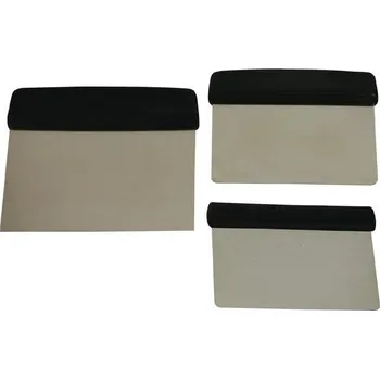 Kuchyňská stěrka SCHNEIDER Nerezová karta s plastovou rukojetí 110 mm x 120 mm