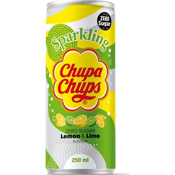 Limonáda Chupa Chups Lemon & Lime Zero Sugar 250 ml