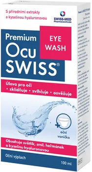 Oční kapky SWISS MED Pharmaceuticals Premium Ocuswiss oční výplach 100 ml