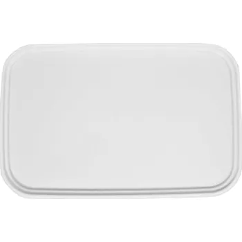 Jednorázové nádobí víčko na dózu obdélníkovou 1 200 ml, PP - bílé (10 ks/balení)