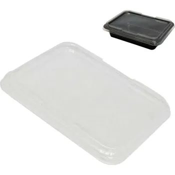 Jednorázové nádobí víčko na misku na zatavení 227x178 mm, PET, transparentní (50 ks/balení)