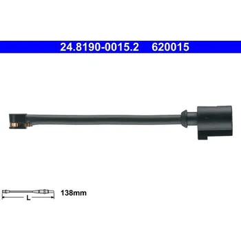 Brzdový systém Výstražný kontakt, opotřebení obložení ATE 24.8190-0015.2