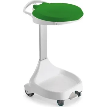 Venkovní odpadkový koš HTI Držák pytle plastový mobil zelené víko