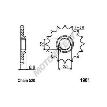 Řetězová sada pro motocykl Řetězové kolečko HUSQVARNA TE 125 rok 14-17