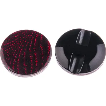 Knoflík Knoflík plastový s třpytivou kresbou 22 mm - červený