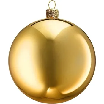 Vánoční dekorace Baňka zlatá lesklá