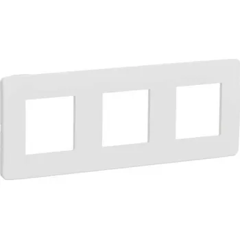 NU280618 Krycí rámeček trojnásobný, Studio Color, Bílý/Bílý, Schneider