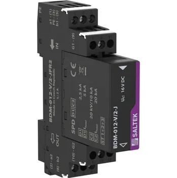Jistič A06404 BDM-012-V/2-JFR2 Svodič bleskových proudů, 12 V DC, max. 2 A, výměnný modul, SALTEK s.r.o.