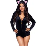 Leg Avenue Black Velvet Kitty Cat Velikost XS