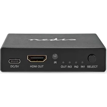 KVM přepínač HDMI™ Přepínač | 3 Porty port(s) VSWI3493AT Nedis