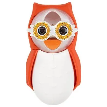 Držák na kartáček Flipper krytka na zubní kartáček Sova červená s časovačem 1 ks