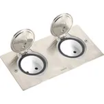 089702 Podlahová krabice obdelníková PLATINUM IP44, 2x2M, nerez, Legrand