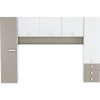 Šatní skříň Tempo Kondela Tidy skříň nad postel šedohnědá taupe/bílá