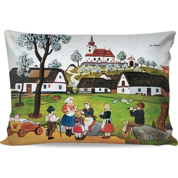 Matějovský Josef Lada povlak na polštářek 33 x 50 cm, jaro na vsi