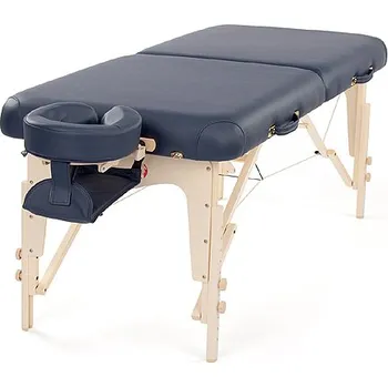 Masážní stůl Taoline skládací dřevěné lehátko BALANCE, 71 x 185 cm, tmavě modrá