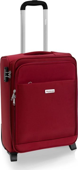 AVANCEA Textilní cestovní kufr GP7172 Red 2W červený S 54x38x25 cm