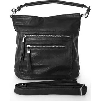 Kabelka Středně velká černá kabelka na rameno i crossbody ROMINA & CO D177/20