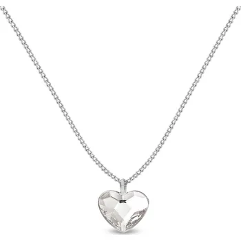 Náhrdelník Náhrdelník čirý se Swarovski Elements Heart N28086C Krystal S