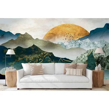 Fototapeta Tapeta Slunce nad horami (vliesová fototapeta)