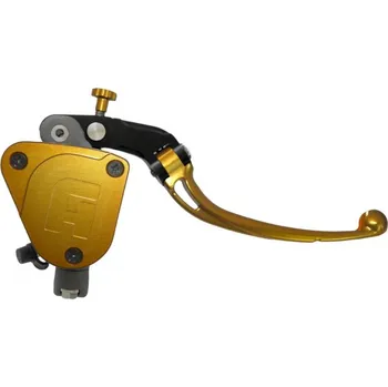 Brzda pro motocykl ACCOSSATO Italy Radiální brzdová pumpa kovaná ACCOSSATO 16x16 s kloubovou páčkou Barva páčky: stříbrná, Délka páčky: krátká 16.5 cm