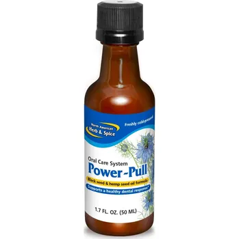 zubní pasta North American Herb & Spice | Vylepšený oil-pulling - Power Pull - 50 ml ajúrvédská metoda pro zdravé dásně s bylinnými oleji - 50 ml