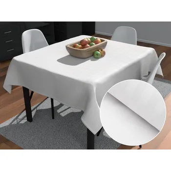 ubrus Damaškový čtvercový ubrus Atlas Gradl DM-006 Bílý - proužky 2 cm 40x40 cm