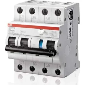 Jistič 2CSR256040R1104 DS203NC-C10/AC30 Jistič s chráničem 3P+N, 10A, 30 mA, 10kA, char. C, Typ: AC, ABB