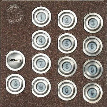 4FN 230 94.1/P Modul kódovače KARAT 4+n s podsvitem se zámkem, antika měděná, Tesla Stropkov