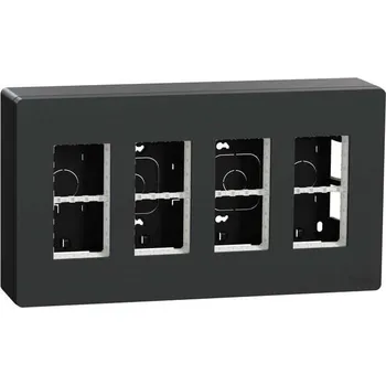 NU124454 Centrální jednotka 4x4 moduly vertikální povrchová, System+, Antracit, Schneider