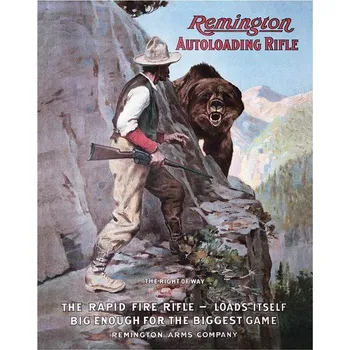 Plechová cedule Plechová cedule Remington Right of Way 32 cm x 40 cm