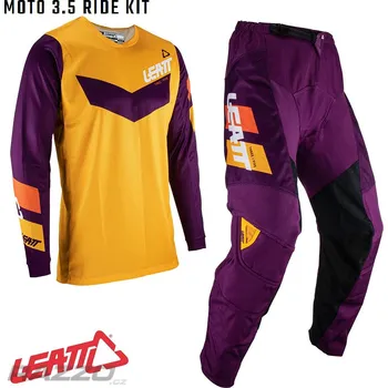 Moto dres MX komplet LEATT Moto 3.5 Ride Kit Indigo kalhoty 40 / dres XXXL