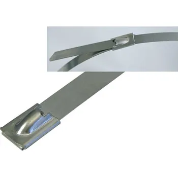 262960/520 Páska vázací z nerezové oceli SS 316 s kulovým zámkem 12 x 520 mm, Haupa