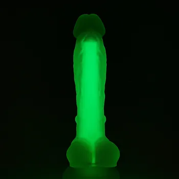 Dildo Dream Toys Radiant Soft Silicone Glow in the Dark Dildo Small Green