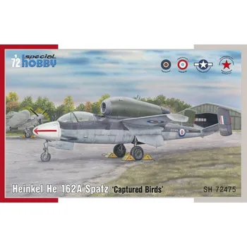 Plastikový model Special Hobby Heinkel He 162 Spatz"Captured Birds"1/72