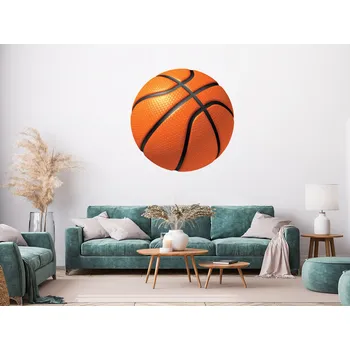 Samolepící dekorace Basketbalový míč samolepka na zeď 75 x 75 cm