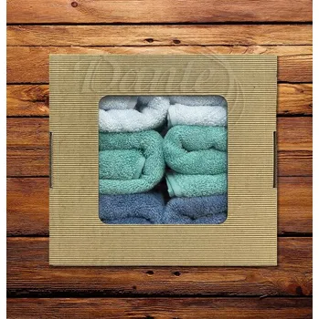 Dekorativní polštářek Dante Dárková sada ručníčků ROY - modrá - 6x (30 x 50 cm)