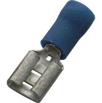 elektrický kabel 260402 Objímka plochá s PVC izolací 1,5 - 2,5 mm2, 5,2 x 0,8 modrá, Haupa